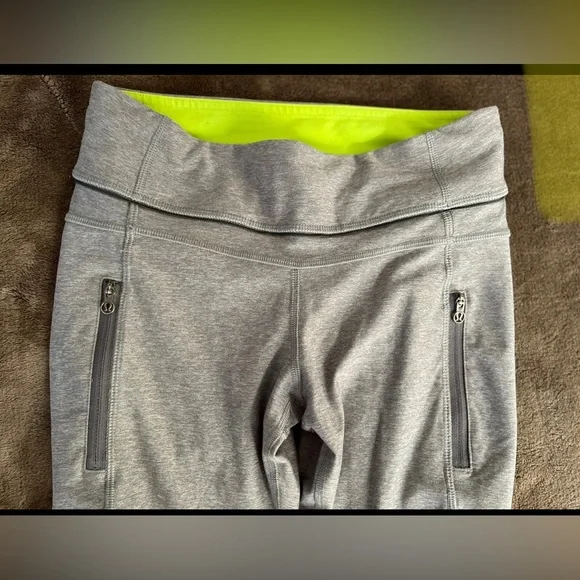 LULULEMON PASSION CROP CROPS II HEATHERED SLATE HSL LUXTREME 17” W6E01S SZ 4 - Picture 11 of 11